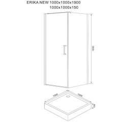 Душевой угол Sturm Erika new ST-ERIK1010-NTRCR-NEW 1000x1000x1900