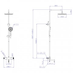 Душевая система BelBagno Delta 2.0 DEL2.0-VSCM-GM
