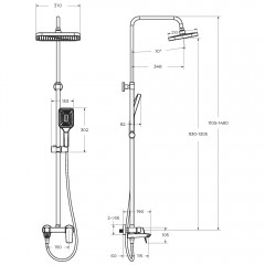 Душевая система BelBagno Due DUE-VSCM-GM