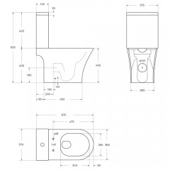 Унитаз BelBagno Acqua-tor BB2801CP-TOR/SC+BB2801T безободковый торнадо