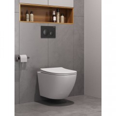 Унитаз подвесной BelBagno Marino-tor BB7026CH-TOR-BFS/SC безободковый торнадо с функцией биде