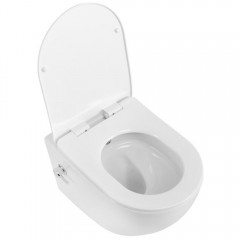 Унитаз подвесной BelBagno Marino-tor BB7026CH-TOR-BS/SC безободковый торнадо с функцией биде и смесителем