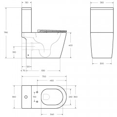 Унитаз BelBagno Tre-tor BB673CP-MN-TOR/SC моноблок безободковый торнадо