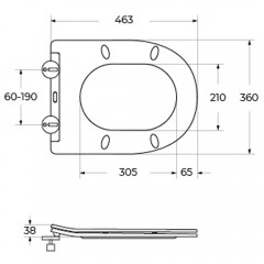 Унитаз приставной BelBagno Flay-tor BB1003CB-TOR/SC безободковый торнадо