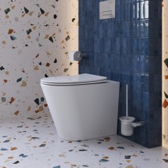 Унитаз приставной BelBagno Flay-tor BB1003CB-TOR/SC безободковый торнадо