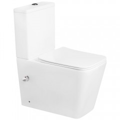 Унитаз SantiLine SL-5017T-SM/BD безободковый торнадо с функцией биде и смесителем