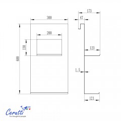 Полка для душевых ограждений Cerutti Allesa