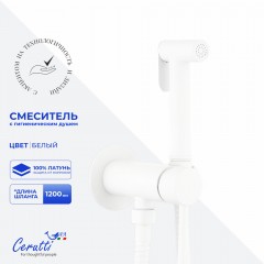 Смеситель с гигиеническим душем встраиваемый Cerutti Braies SHW