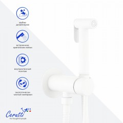 Смеситель с гигиеническим душем встраиваемый Cerutti Braies SHW
