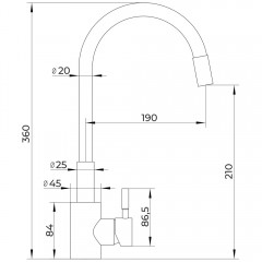 Смеситель для кухни Cerutti Atena BN-B