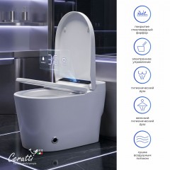 Унитаз-биде электронный Cerutti Afra Smart CT12152 безободковый