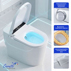 Унитаз-биде электронный Cerutti Afra Smart CT12152 безободковый