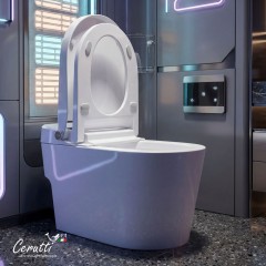 Унитаз-биде электронный Cerutti Afra Smart CT12152 безободковый