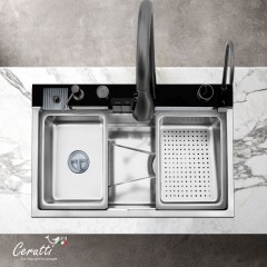 Мойка кухонная многофункциональная Cerutti Gloria Nano Embos CT11888