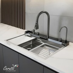 Мойка кухонная многофункциональная Cerutti Gloria Nano Embos CT11888