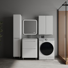 Тумба с раковиной Style Line ElFante Бергамо мини 60 напольная белый глянец