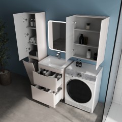 Тумба с раковиной Style Line ElFante Бергамо мини 60 напольная карамель