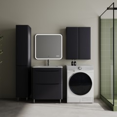 Тумба с раковиной Style Line ElFante Бергамо мини 70 напольная графит