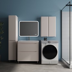 Тумба с раковиной Style Line ElFante Бергамо мини 80 напольная карамель