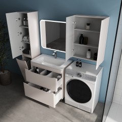 Тумба с раковиной Style Line ElFante Бергамо мини 80 напольная карамель