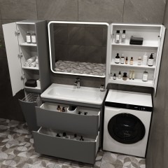 Тумба с раковиной Style Line ElFante Бергамо мини 90 напольная серый