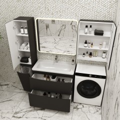 Тумба с раковиной Style Line ElFante Бергамо мини 90 напольная чёрный
