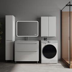 Тумба с раковиной Style Line ElFante Бергамо мини 90 напольная белый глянец
