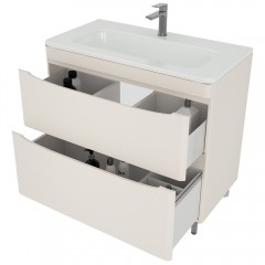Тумба с раковиной Style Line ElFante Бергамо мини 90 напольная карамель
