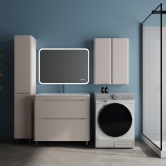 Тумба с раковиной Style Line ElFante Бергамо мини 90 напольная карамель
