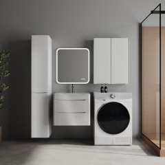 Тумба с раковиной Style Line ElFante Бергамо мини 60 подвесная белый глянец