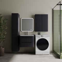 Тумба с раковиной Style Line ElFante Бергамо мини 60 подвесная графит