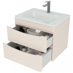 Тумба с раковиной Style Line ElFante Бергамо мини 60 подвесная карамель