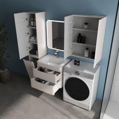 Тумба с раковиной Style Line ElFante Бергамо мини 60 подвесная карамель