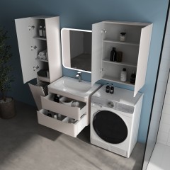 Тумба с раковиной Style Line ElFante Бергамо мини 70 подвесная карамель