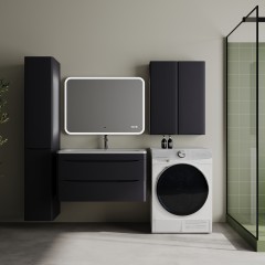Тумба с раковиной Style Line ElFante Бергамо мини 90 подвесная графит