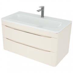 Тумба с раковиной Style Line ElFante Бергамо мини 90 подвесная карамель