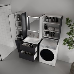 Тумба с раковиной Style Line ElFante Марелла 60 напольная графит