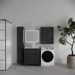 Тумба с раковиной Style Line ElFante Марелла 70 напольная графит