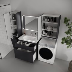 Тумба с раковиной Style Line ElFante Марелла 80 напольная графит