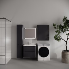 Тумба с раковиной Style Line ElFante Марелла 60 подвесная графит