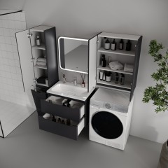 Тумба с раковиной Style Line ElFante Марелла 70 подвесная графит