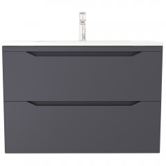 Тумба с раковиной Style Line ElFante Марелла 80 подвесная графит