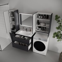 Тумба с раковиной Style Line ElFante Марелла 80 подвесная графит