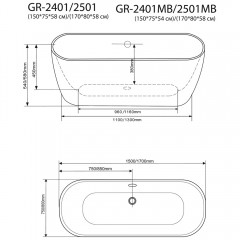 Ванна акриловая Grossman Classic GR-2401