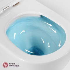 Унитаз подвесной Cezares Liner-tor CZR-38083-49-TH-TOR/SC безободковый торнадо
