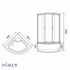Душевой угол Parly ZF90N