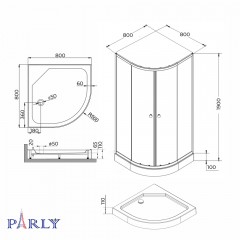 Душевой угол Parly ZF81BN