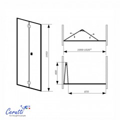 Душевая дверь Cerutti Bella D101F