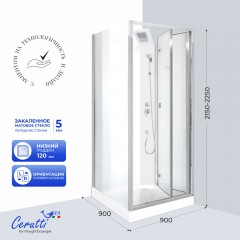 Душевая кабина Cerutti Bella 90F