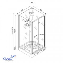 Душевая кабина Cerutti Bella 90F